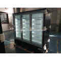 Gabinete de congelador de la puerta de vidrio vertical de supermercado